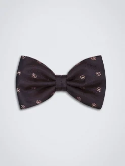 Clearance Brioni with pink paisley motif silk bow tie Purple