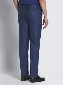 Best Brioni cashmere, silk and linen Tigullio trousers Royal blue