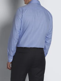 Sale Brioni glen plaid Ventiquattro cotton twill formal shirt Royal blue