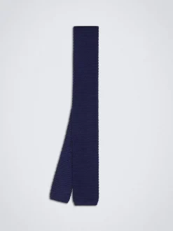 Clearance Brioni knitted cashmere and silk tie Royal blue