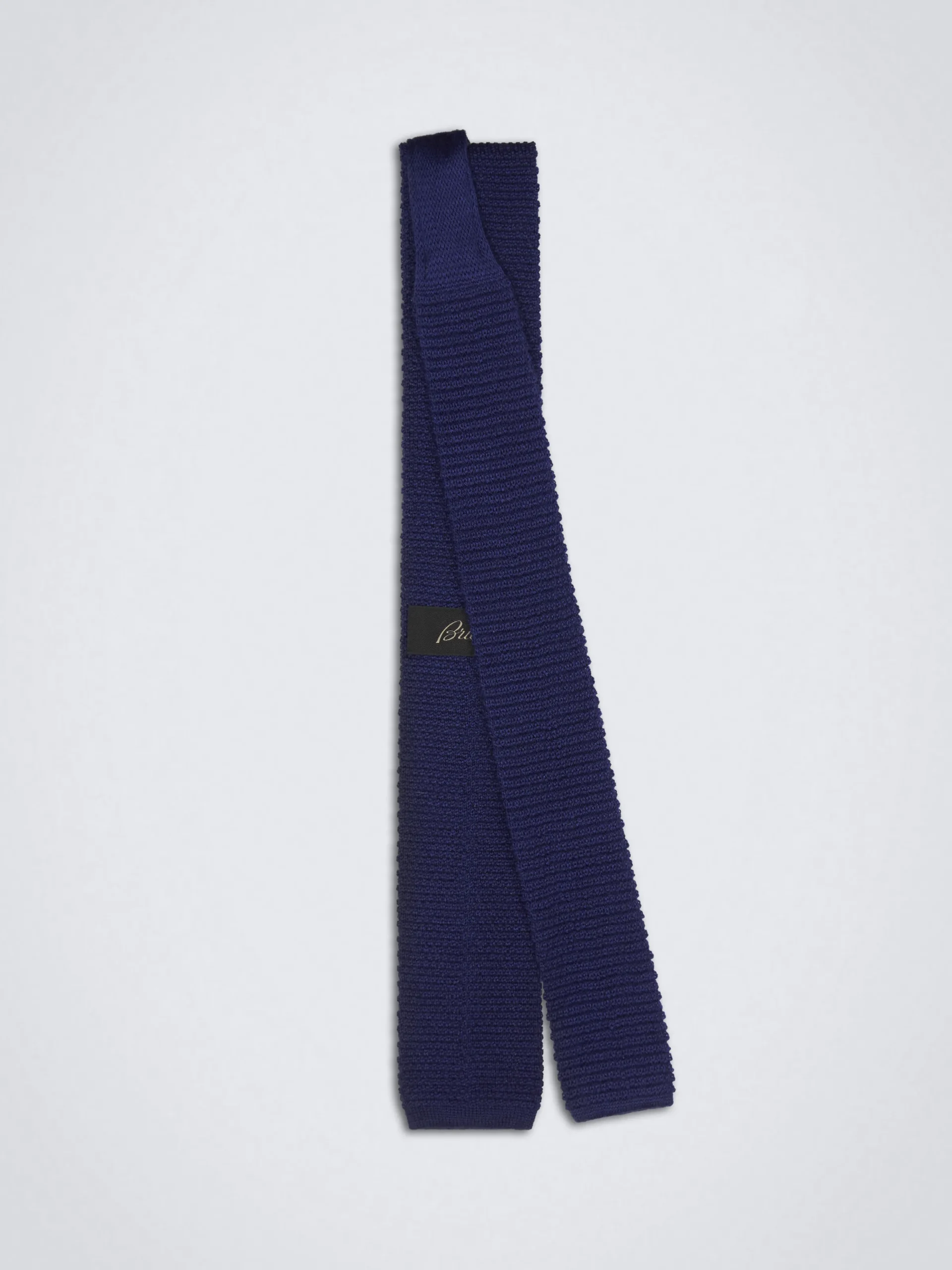 Clearance Brioni knitted cashmere and silk tie Royal blue