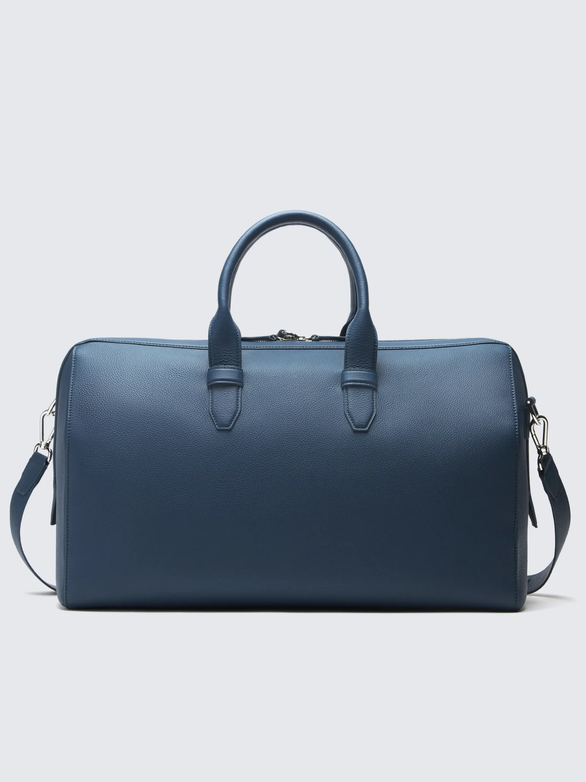 Discount Brioni grained leather duffle bag Sapphire blue