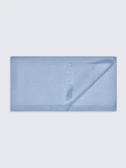 Sale Brioni linen and silk scarf Sky Blue