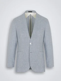 Fashion Brioni Sky blue linen, wool and silk Jardigan