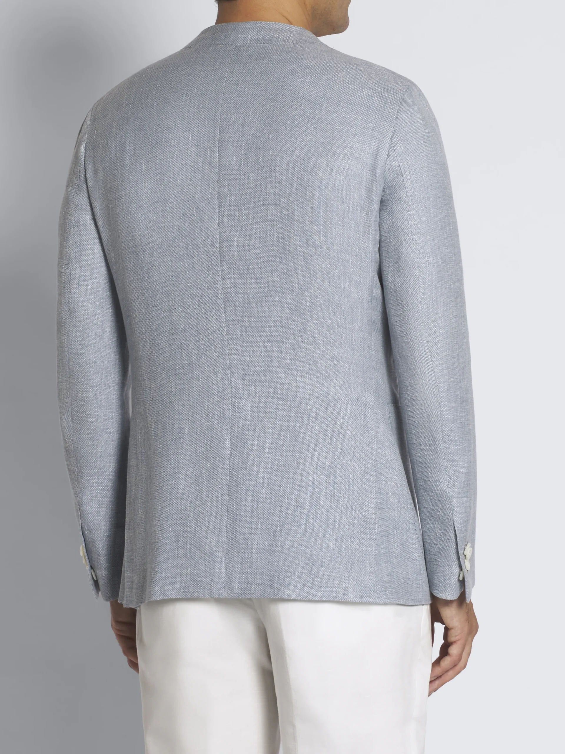 Fashion Brioni Sky blue linen, wool and silk Jardigan