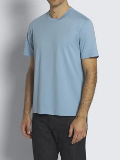 Hot Brioni organic gassed organic cotton T-shirt Sky Blue
