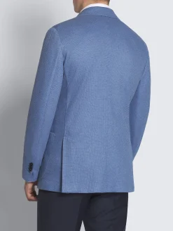 Online Brioni Sky blue silk and cotton jersey blazer