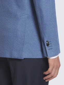 Online Brioni Sky blue silk and cotton jersey blazer