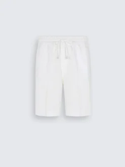 Fashion Brioni Steel blue and white linen cuban shirt