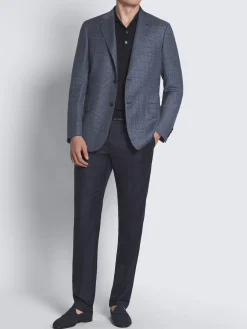 Hot Brioni Steel blue glen plaid wool Ravello jacket