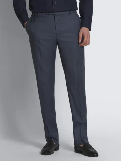 Sale Brioni Super 130's wool sharkskin Journey trousers Steel blue