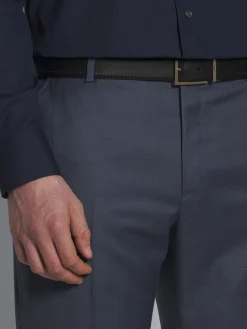 Sale Brioni Super 130's wool sharkskin Journey trousers Steel blue