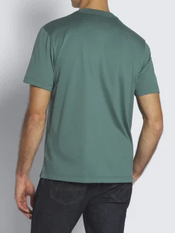 Discount Brioni gassed organic cotton T-shirt Teal green