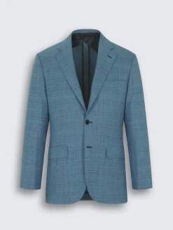 Sale Brioni Turquoise checked wool Plume jacket Turquoise blue
