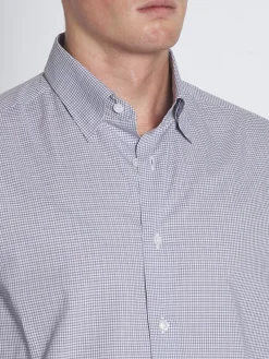 Best Brioni White and checked cotton hidded button-down shirt Grey