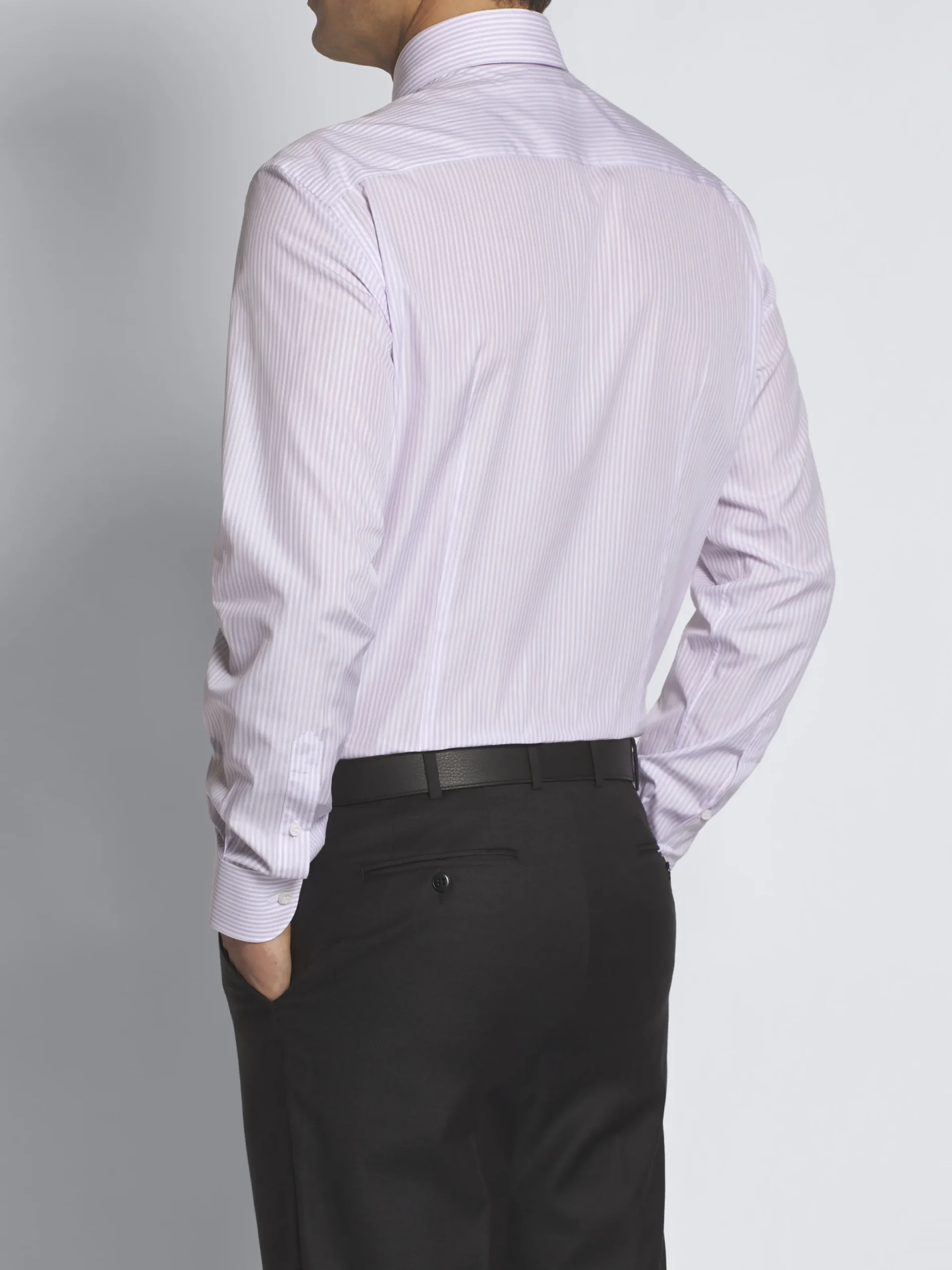 Discount Brioni and lilac cotton formal shirt White