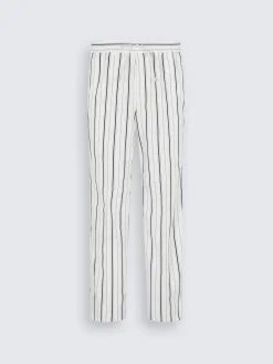 Fashion Brioni White, grey and black striped cotton Asolo trousers