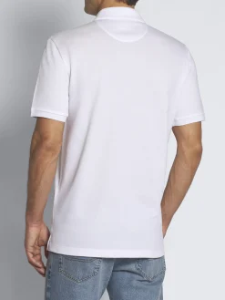 Online Brioni organic cotton short-sleeved polo White