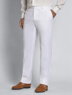 Best Brioni Sea island cotton twill Tigullio trousers White