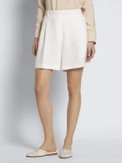 Sale Brioni White silk cady shorts