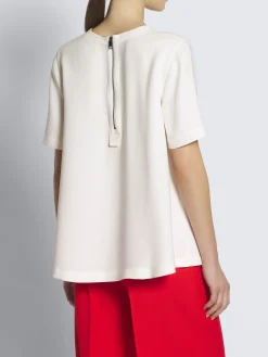 Discount Brioni White silk cady T-shirt