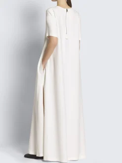 Online Brioni White silk cady T-shirt dress