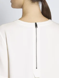 Online Brioni White silk cady T-shirt dress
