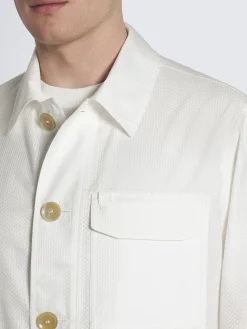 Sale Brioni White silk seersucker workwear jacket