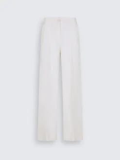 New Brioni White wool and silk Camilla trousers
